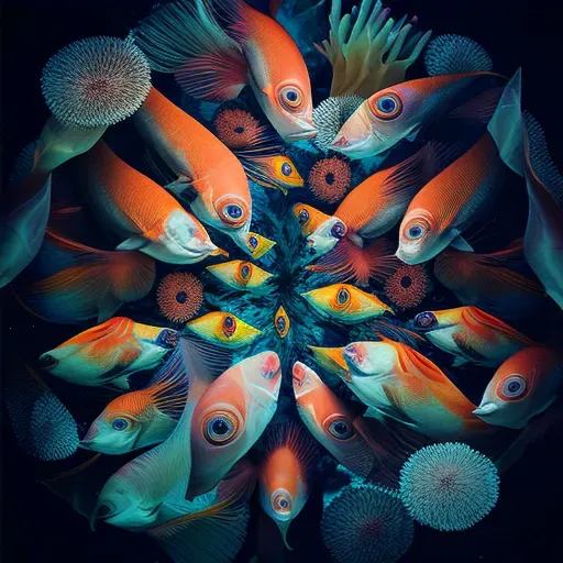 Colorful kaleidoscope of tropical fish in coral reef - Image 4