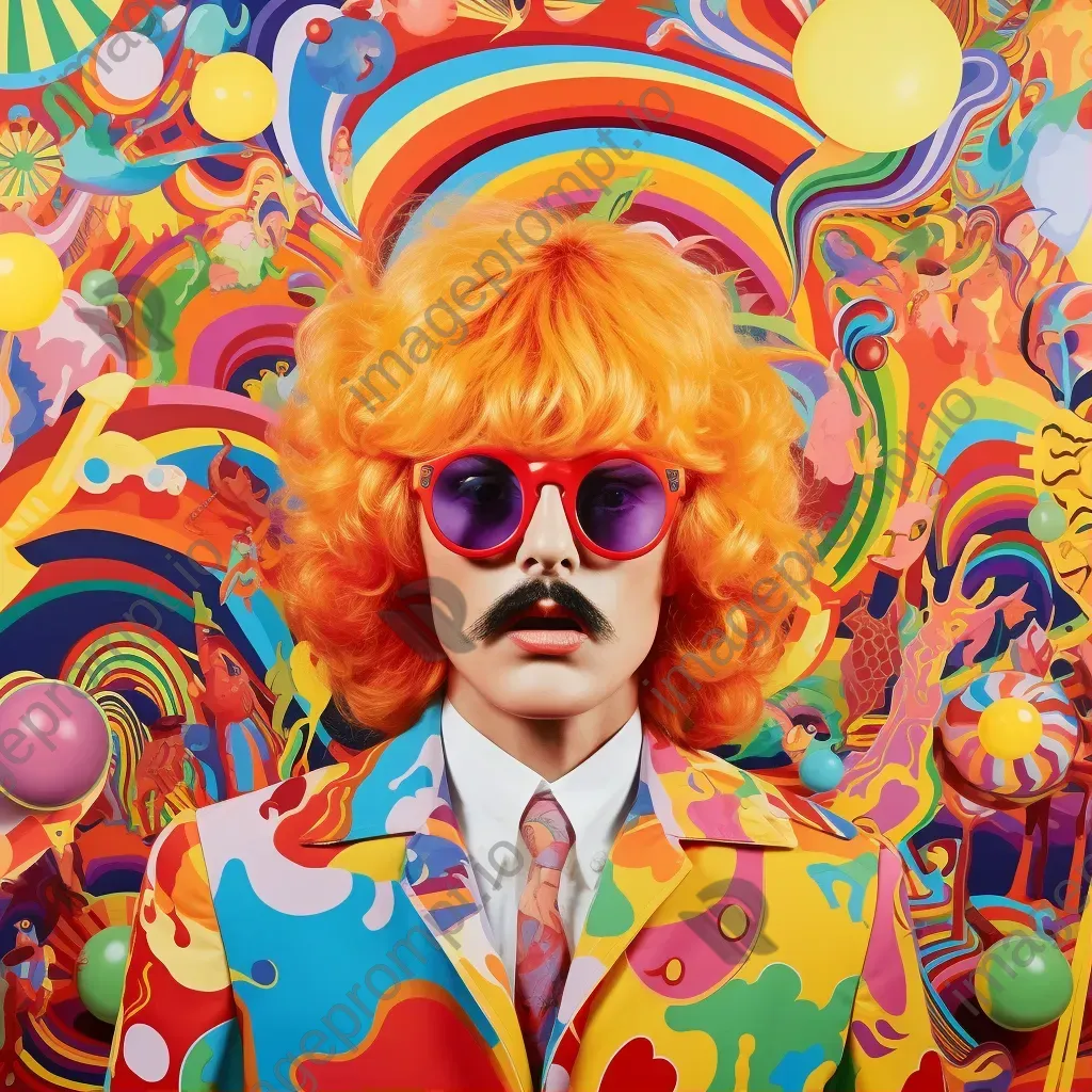 Bold, vibrant and surreal depiction of pop icons as mythical figures - Image 1