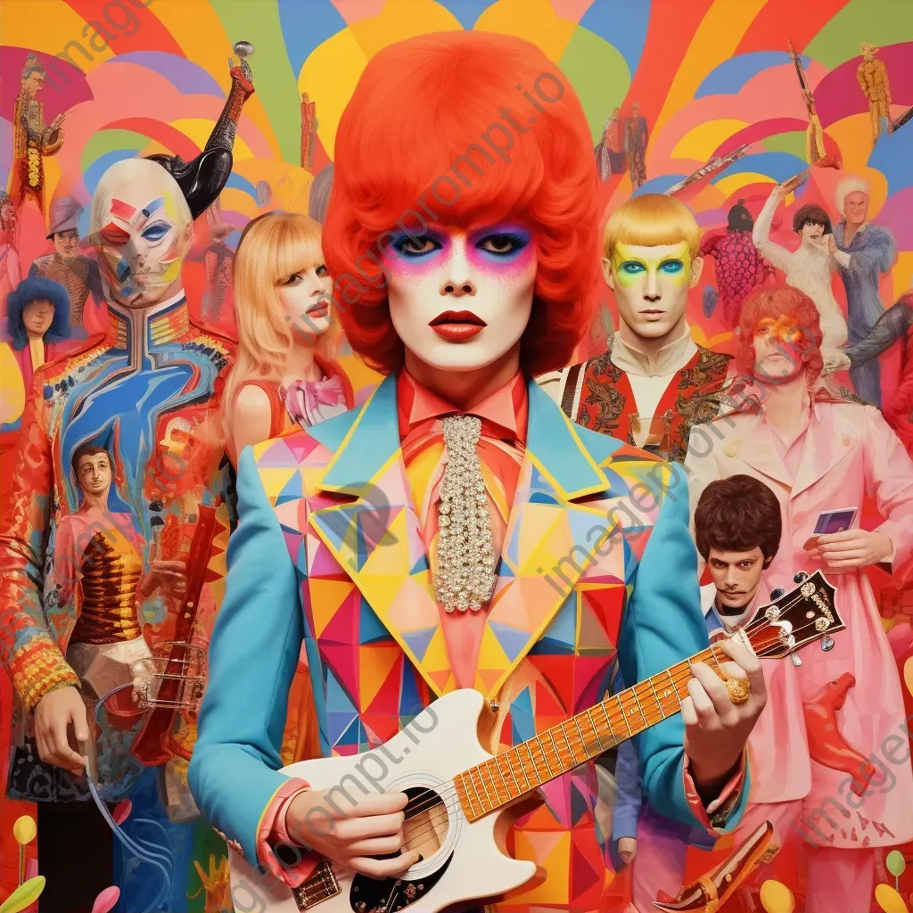 Bold, vibrant and surreal depiction of pop icons as mythical figures - Image 2