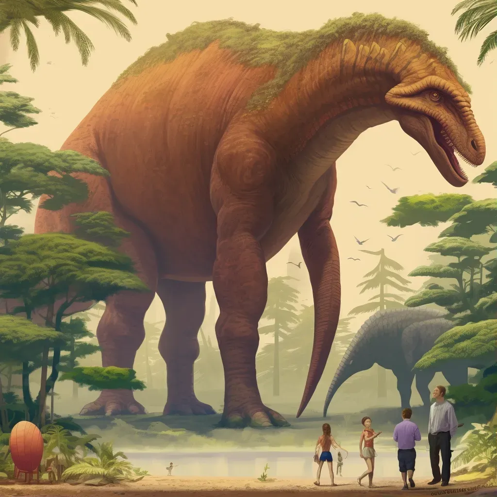 Infographic showing size comparison of largest dinosaurs with human figure - Image 1