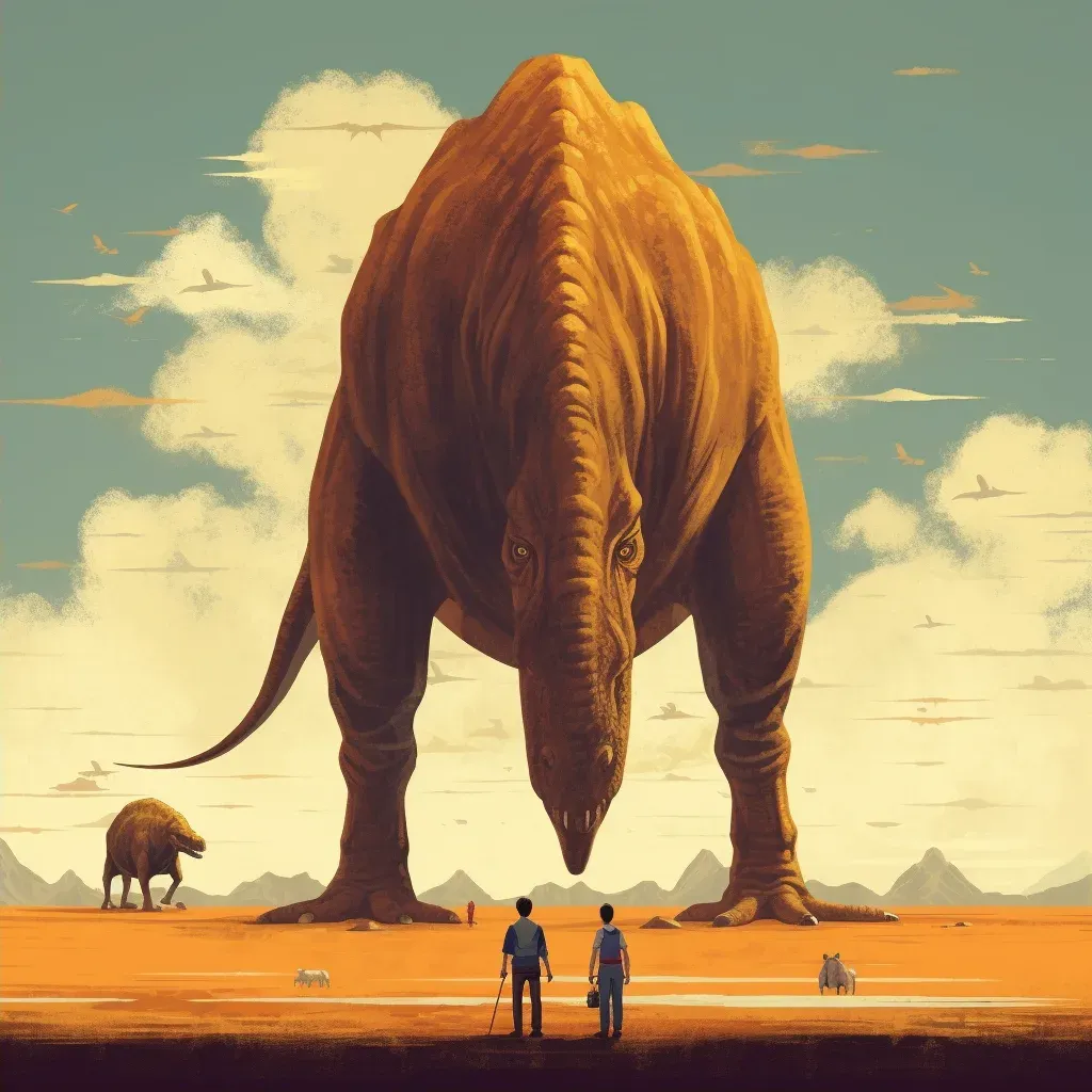 Infographic showing size comparison of largest dinosaurs with human figure - Image 2