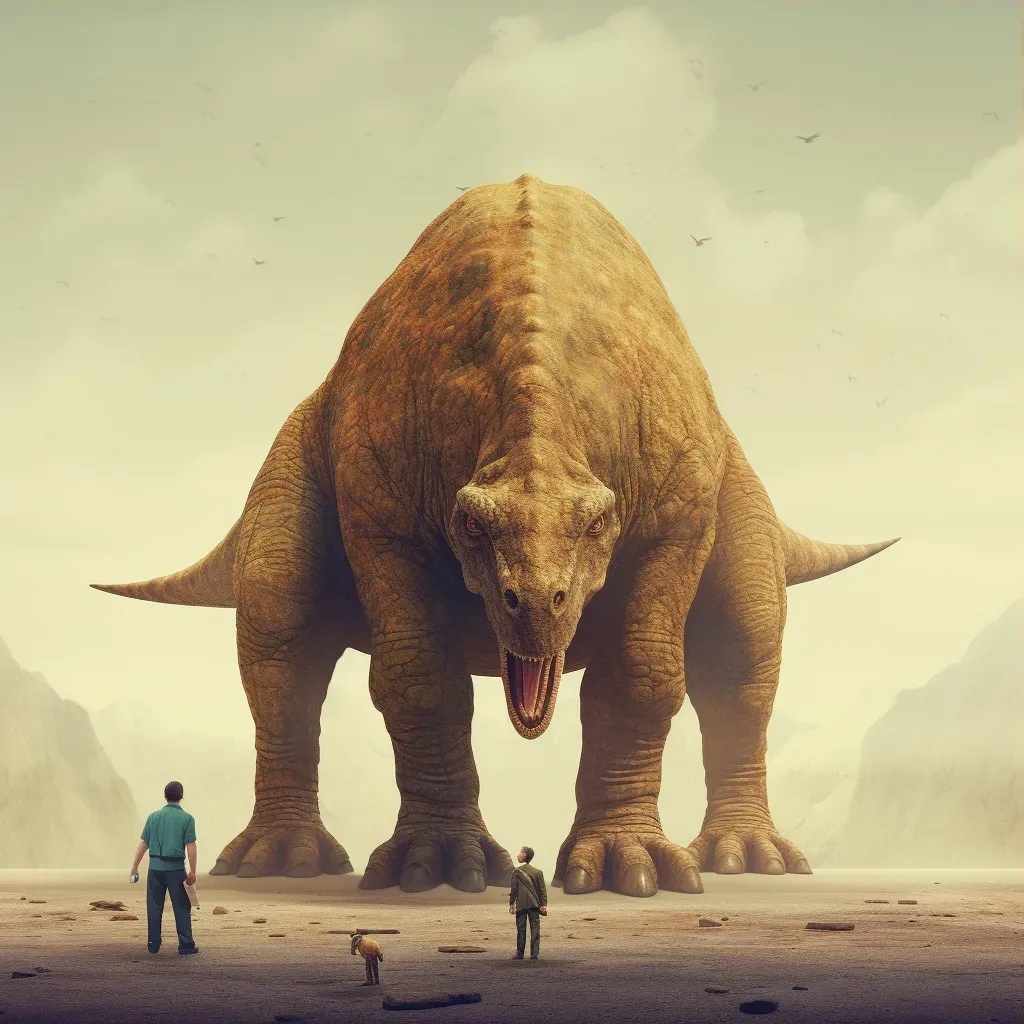 Infographic showing size comparison of largest dinosaurs with human figure - Image 3