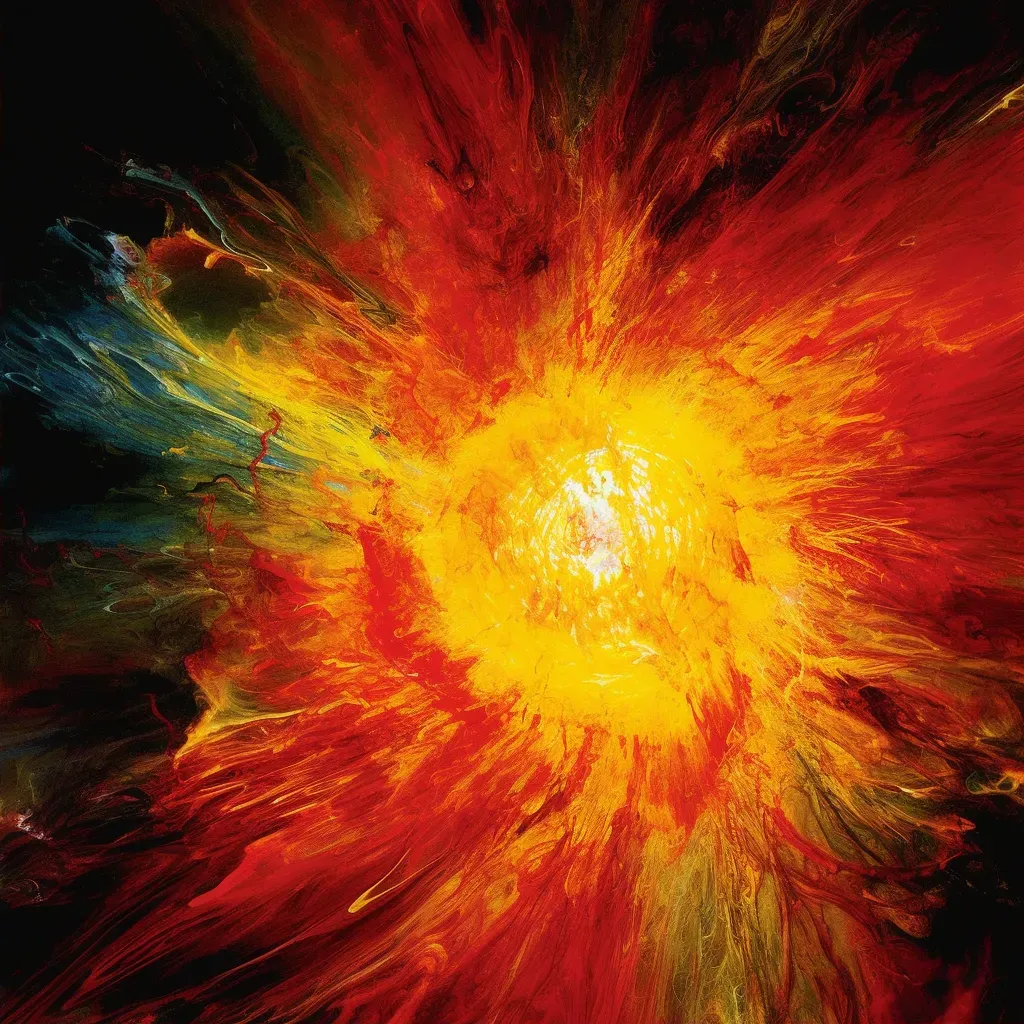 Illustration of a solar flare eruption from the sun