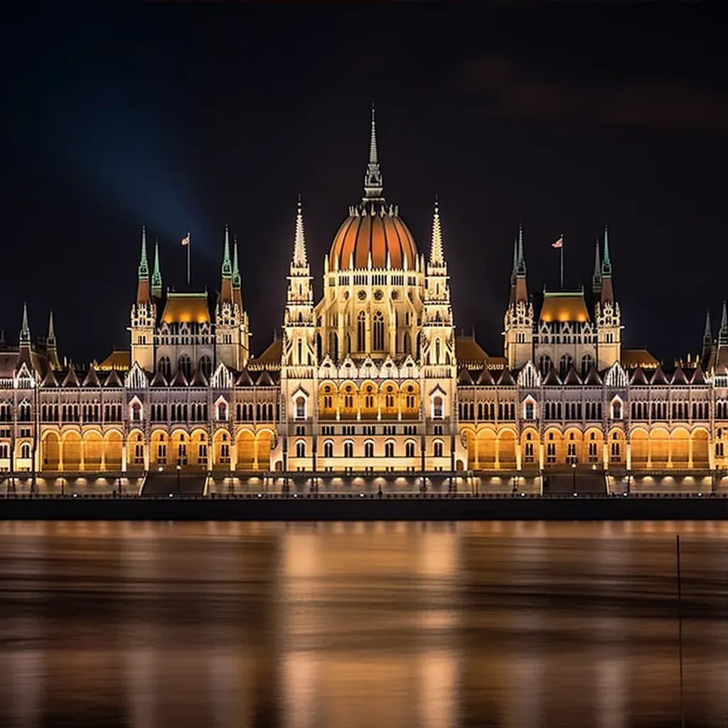 Budapest Parliament Building night - Image 3