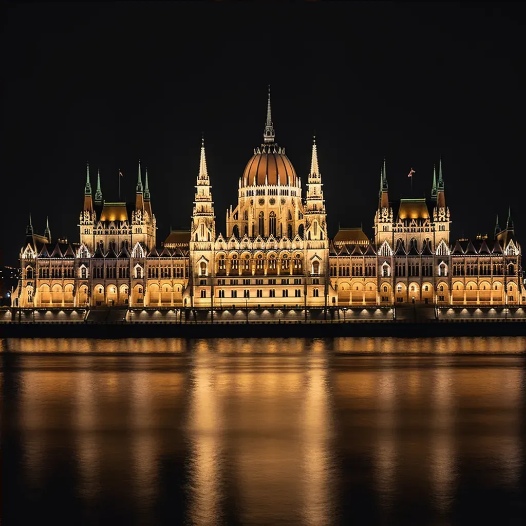 Budapest Parliament Building night - Image 4