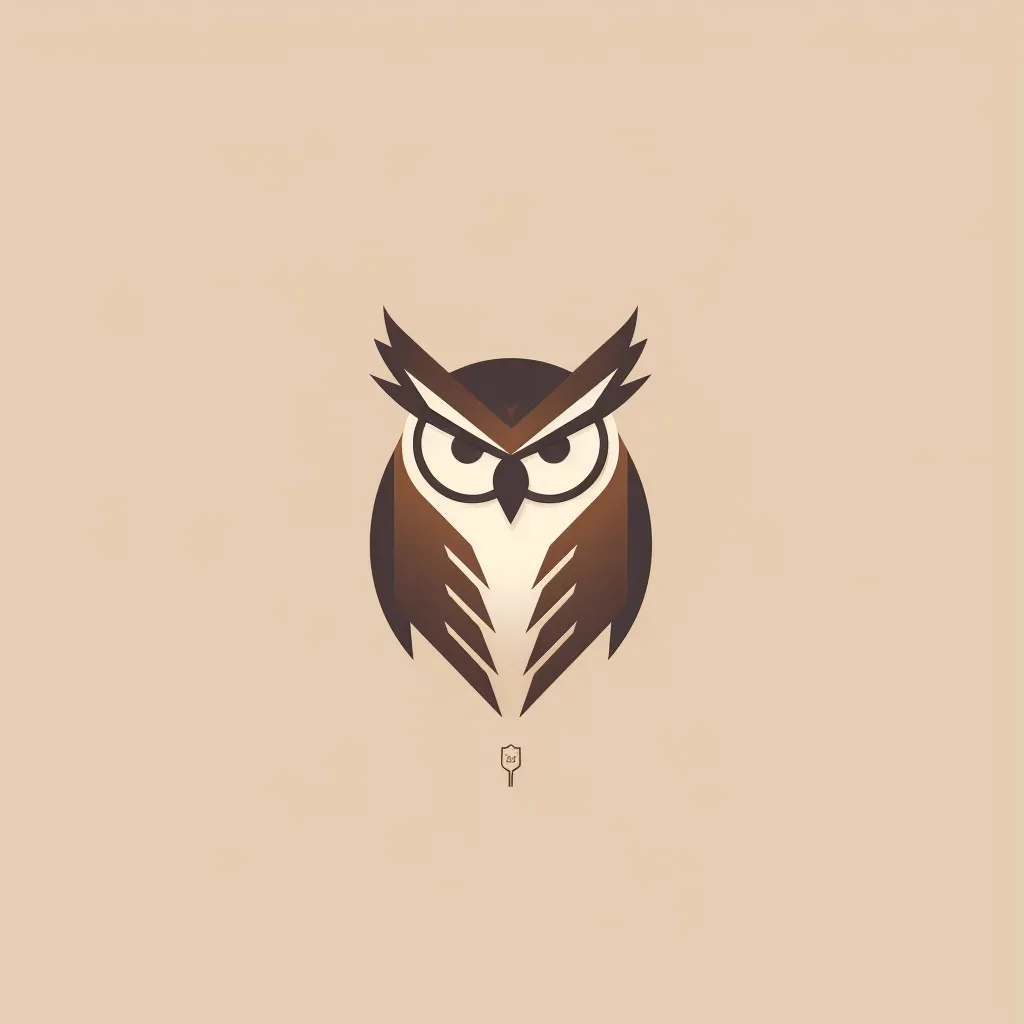 minimalist geometric owl silhouette logo - Image 3