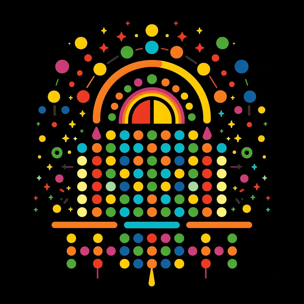 retro stylized lite-brite logo - Image 1