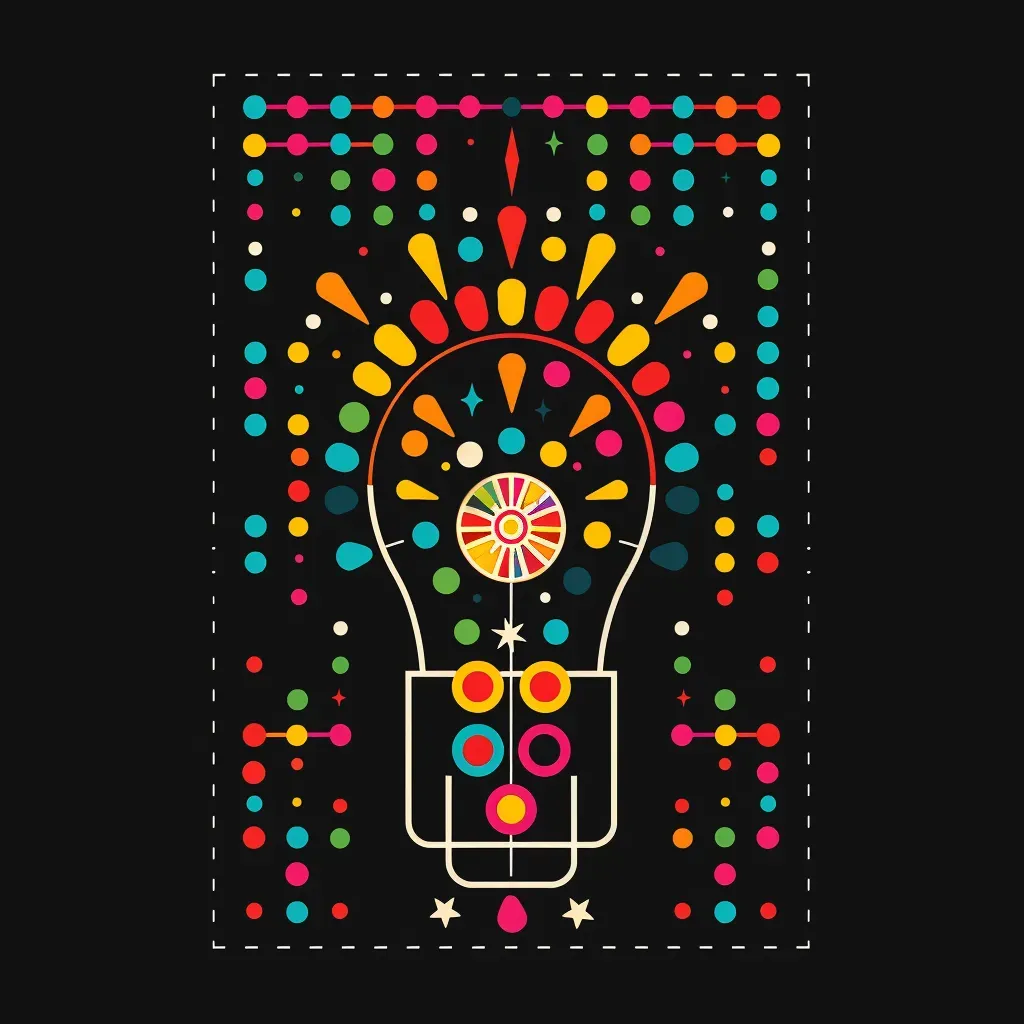 retro stylized lite-brite logo - Image 4