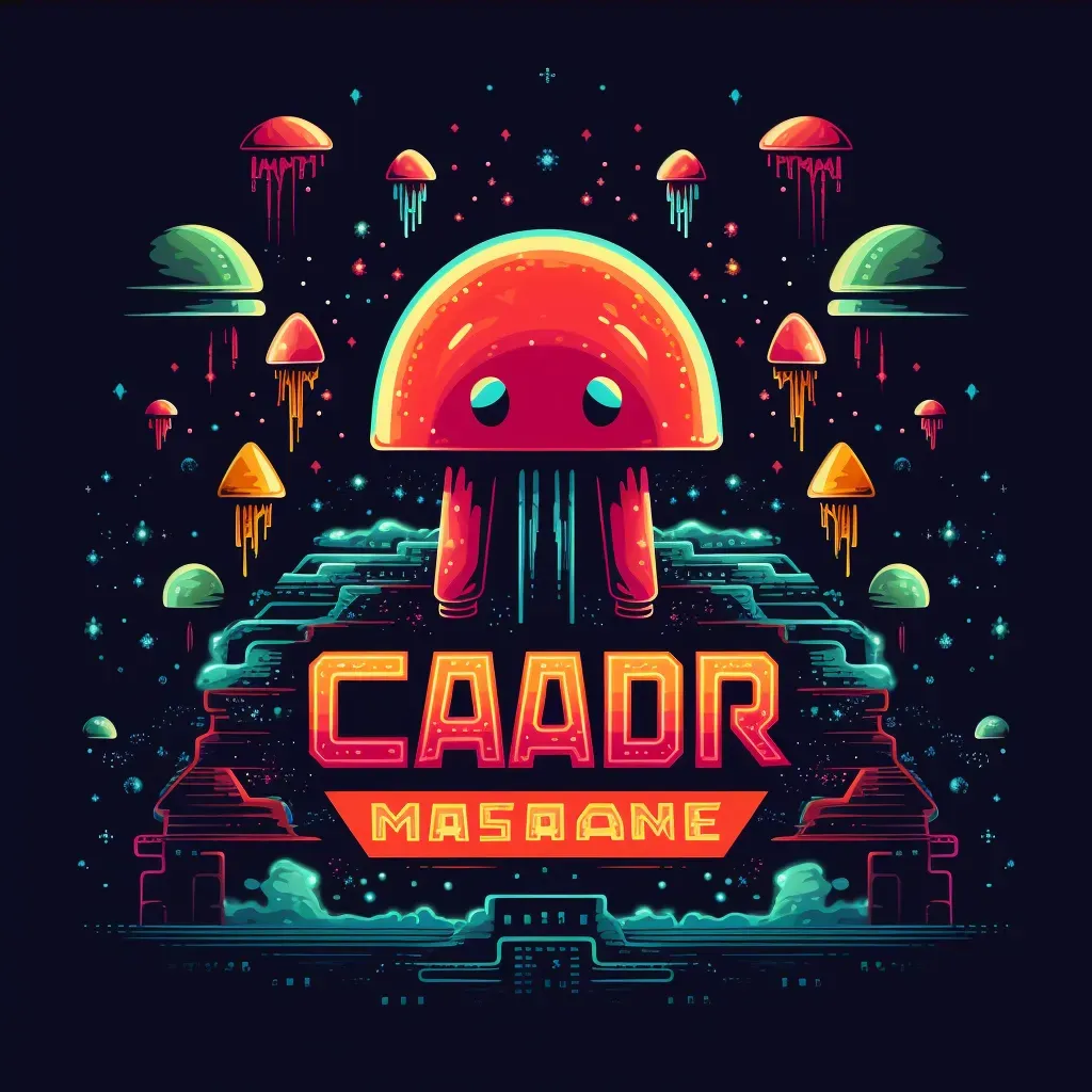 retro stylized space invaders logo - Image 4