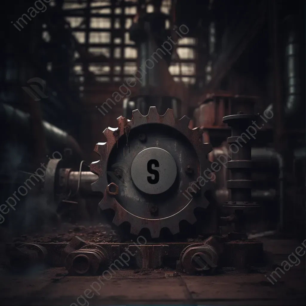 503 Service Unavailable error page with broken cog icon and smoke effects - Image 1