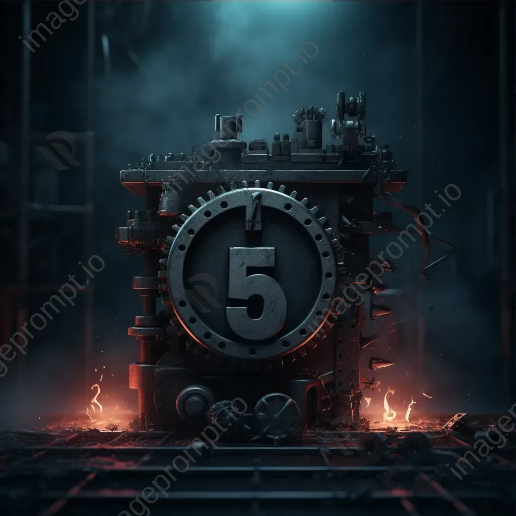 503 Service Unavailable error page with broken cog icon and smoke effects - Image 3