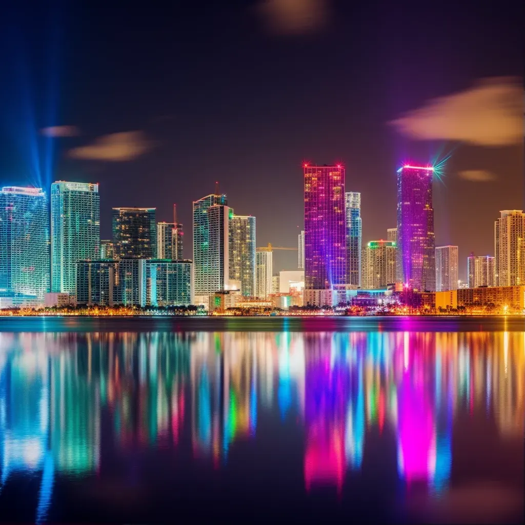 Miami night skyline - Image 1