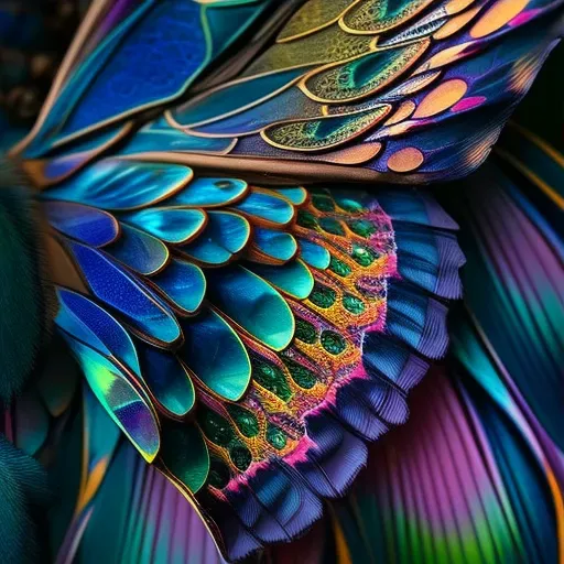 Butterfly wings showcasing vibrant patterns and iridescent colors - Image 3