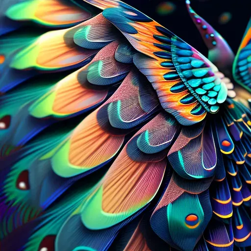 Butterfly wings showcasing vibrant patterns and iridescent colors - Image 4