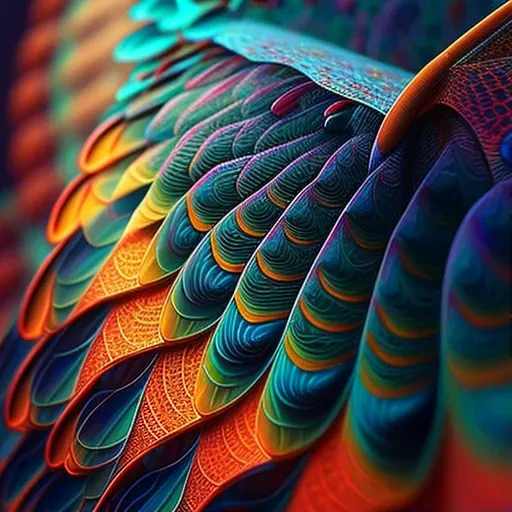 Butterfly Wing Colorful Scales