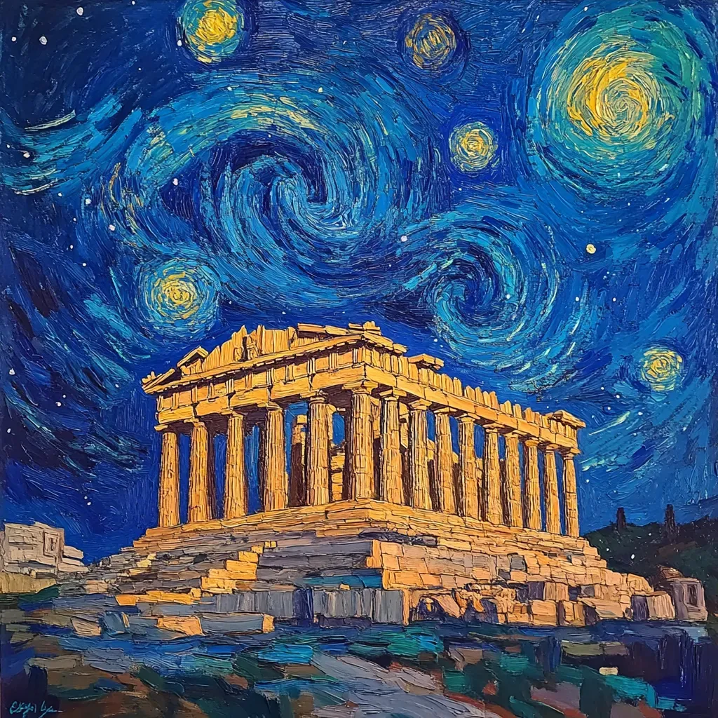 Starry Night over Parthenon