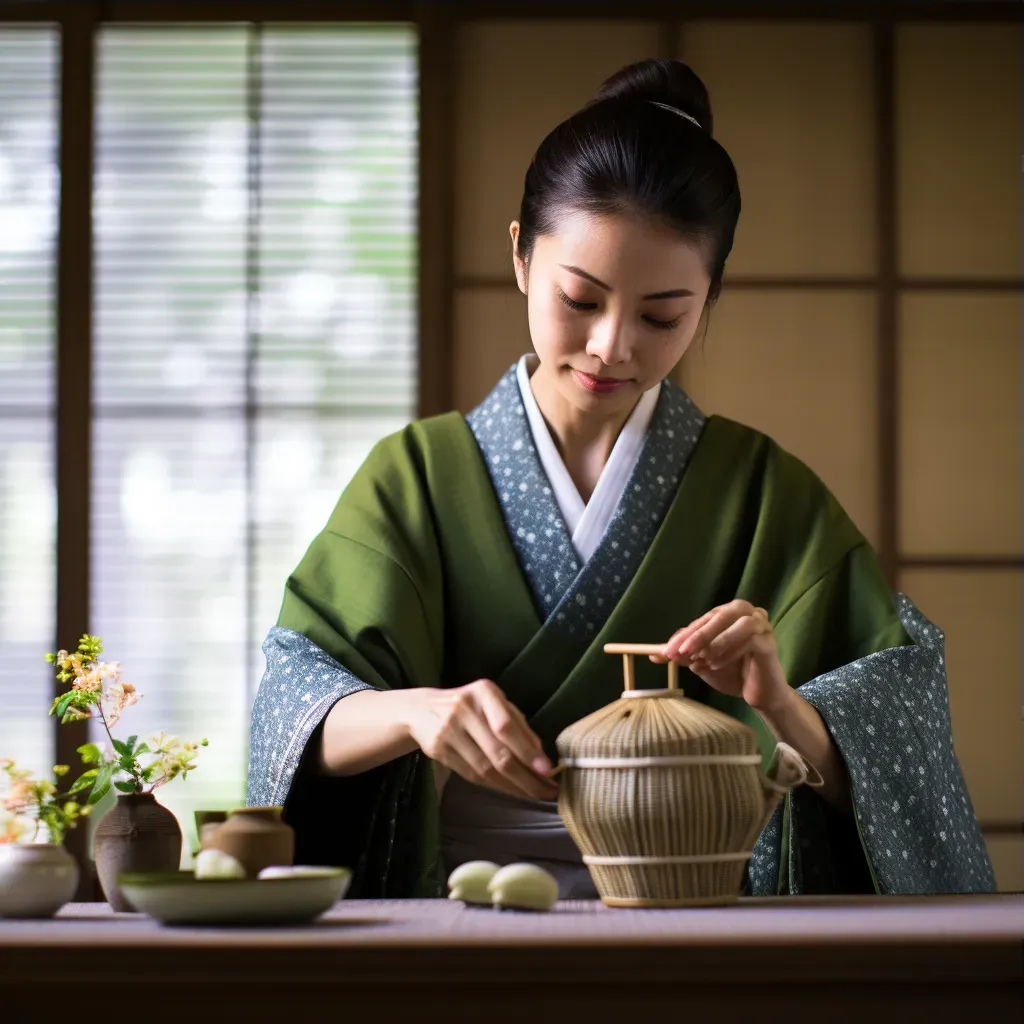 Japanese Tea Ceremony with Kimono Hosts