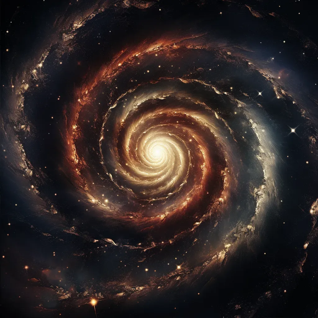 Image of a spiral galaxy featuring swirling arms and symmetrical pattern in space - Image 2