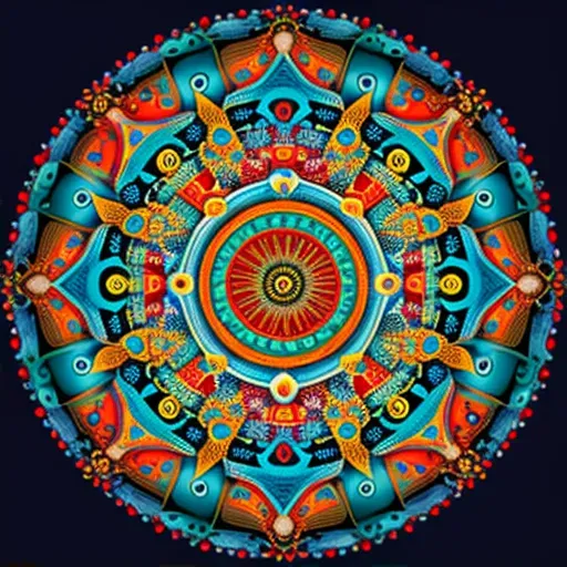 Colorful kaleidoscope pattern design - Image 2