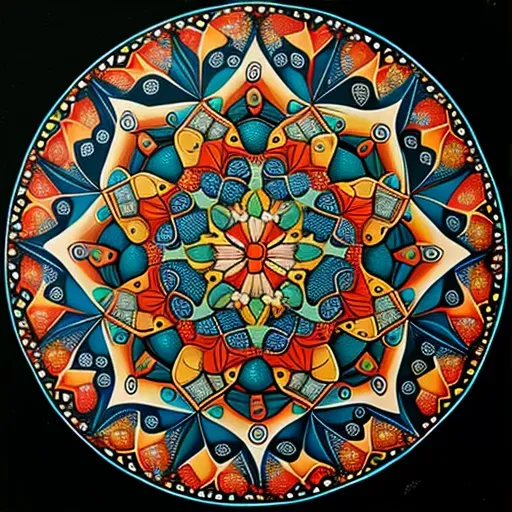 Colorful kaleidoscope pattern design - Image 3