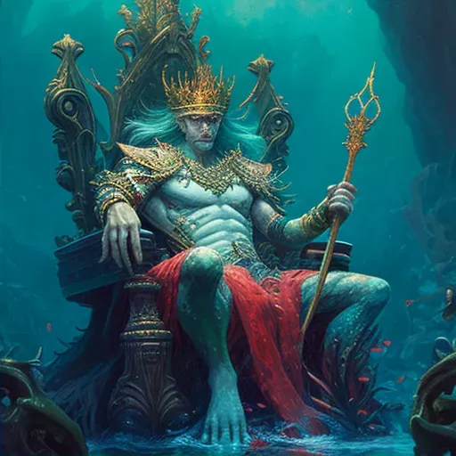 Merman king rules in coral throne kingdom - Image 2