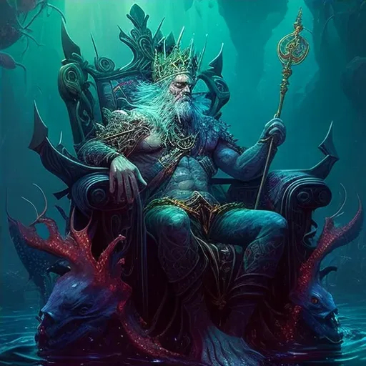 Merman king rules in coral throne kingdom - Image 4