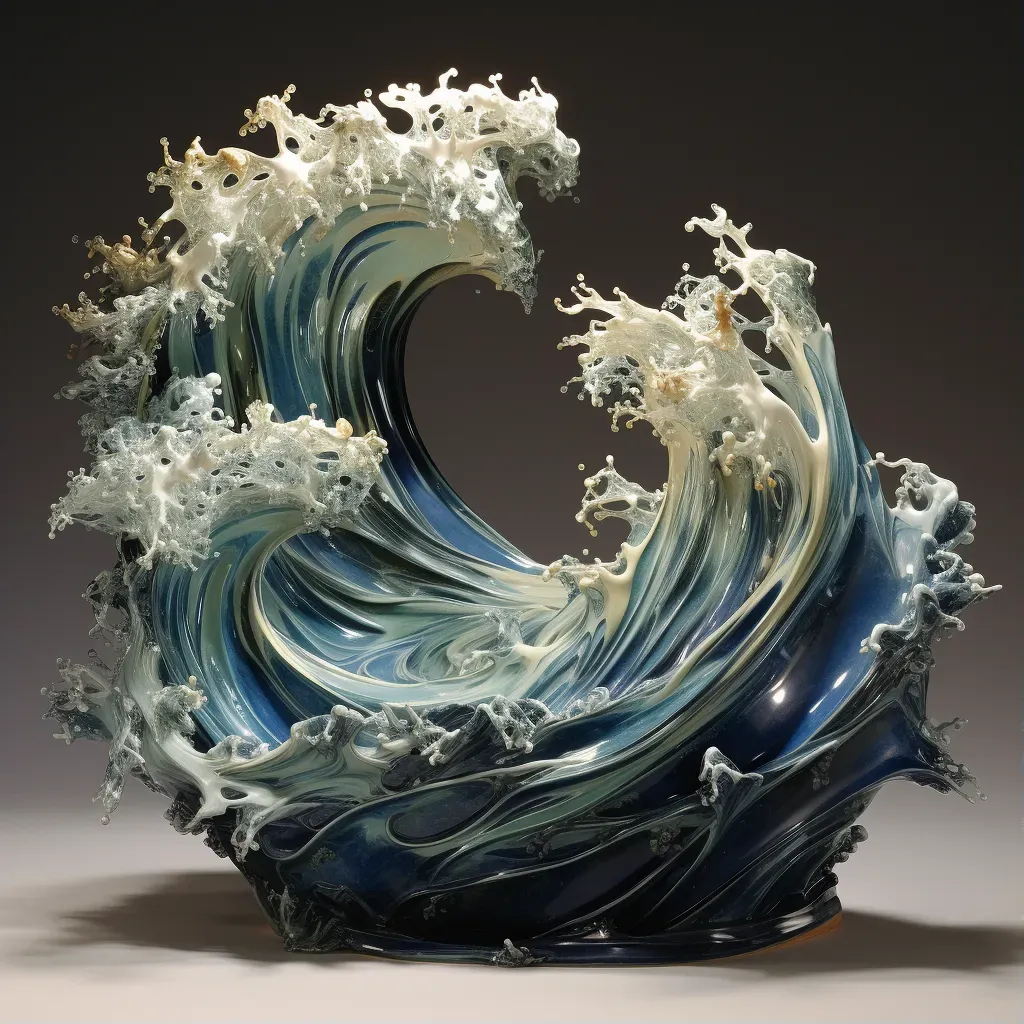 Wave sculpture mimicking ebb and flow of the sea - Image 1