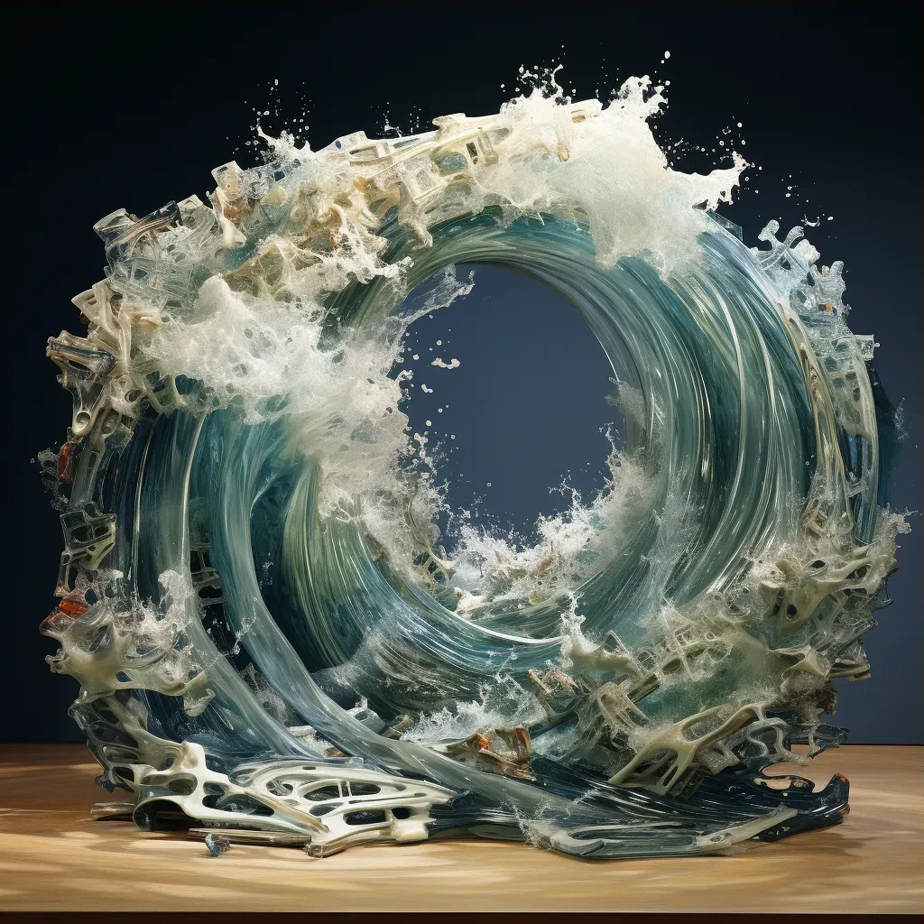 Wave sculpture mimicking ebb and flow of the sea - Image 3