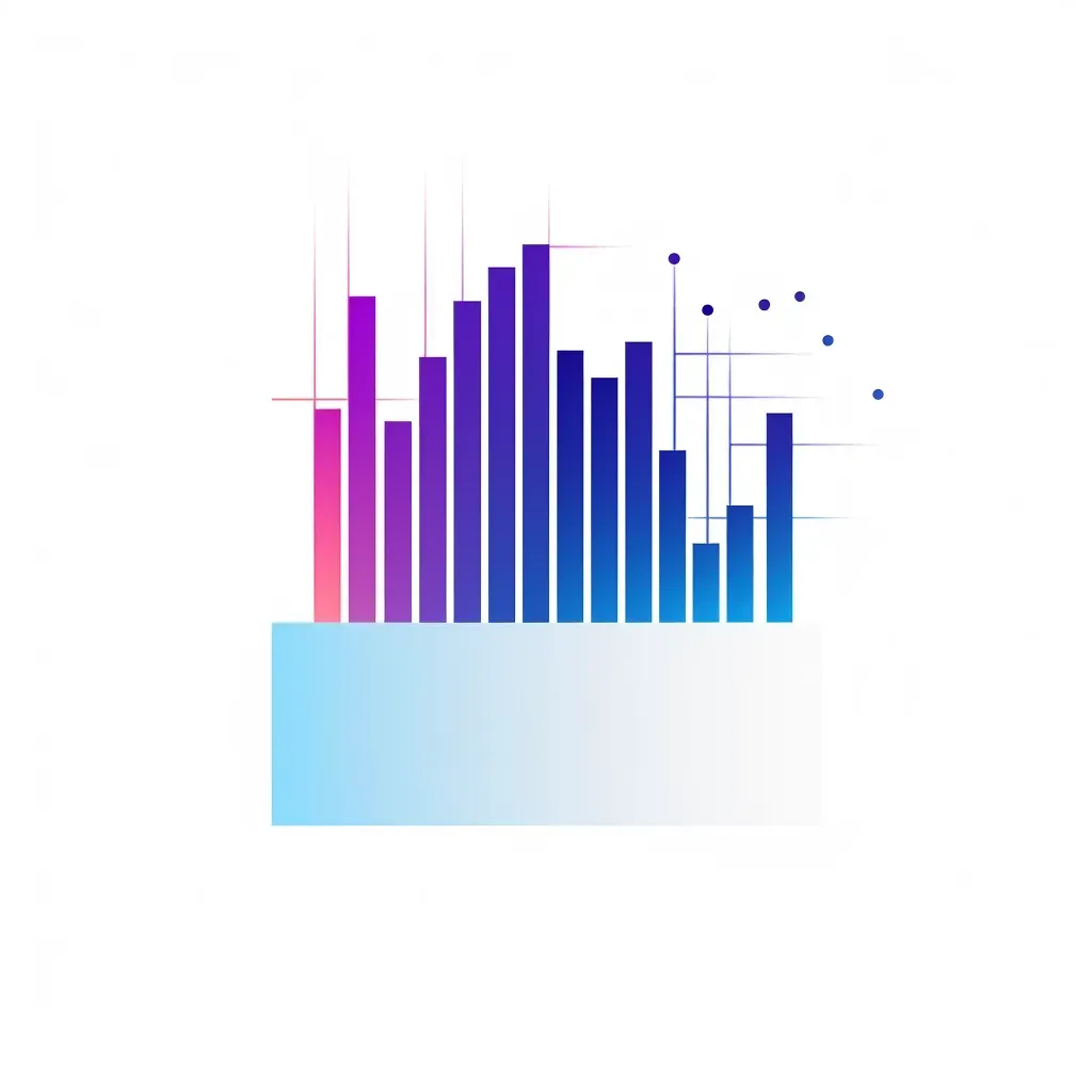 Abstract financial data analytics logo with blue and purple colors on a white background - Image 2