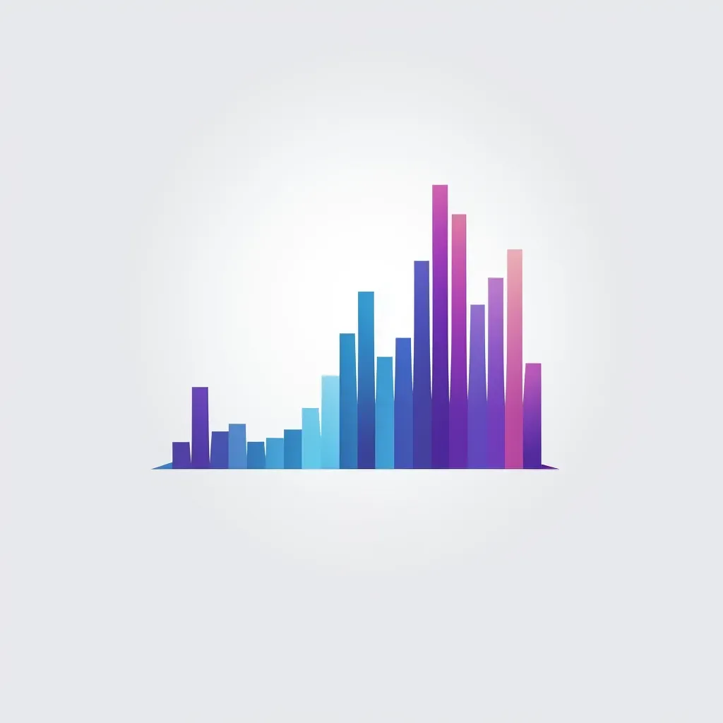 Abstract financial data analytics logo with blue and purple colors on a white background - Image 3