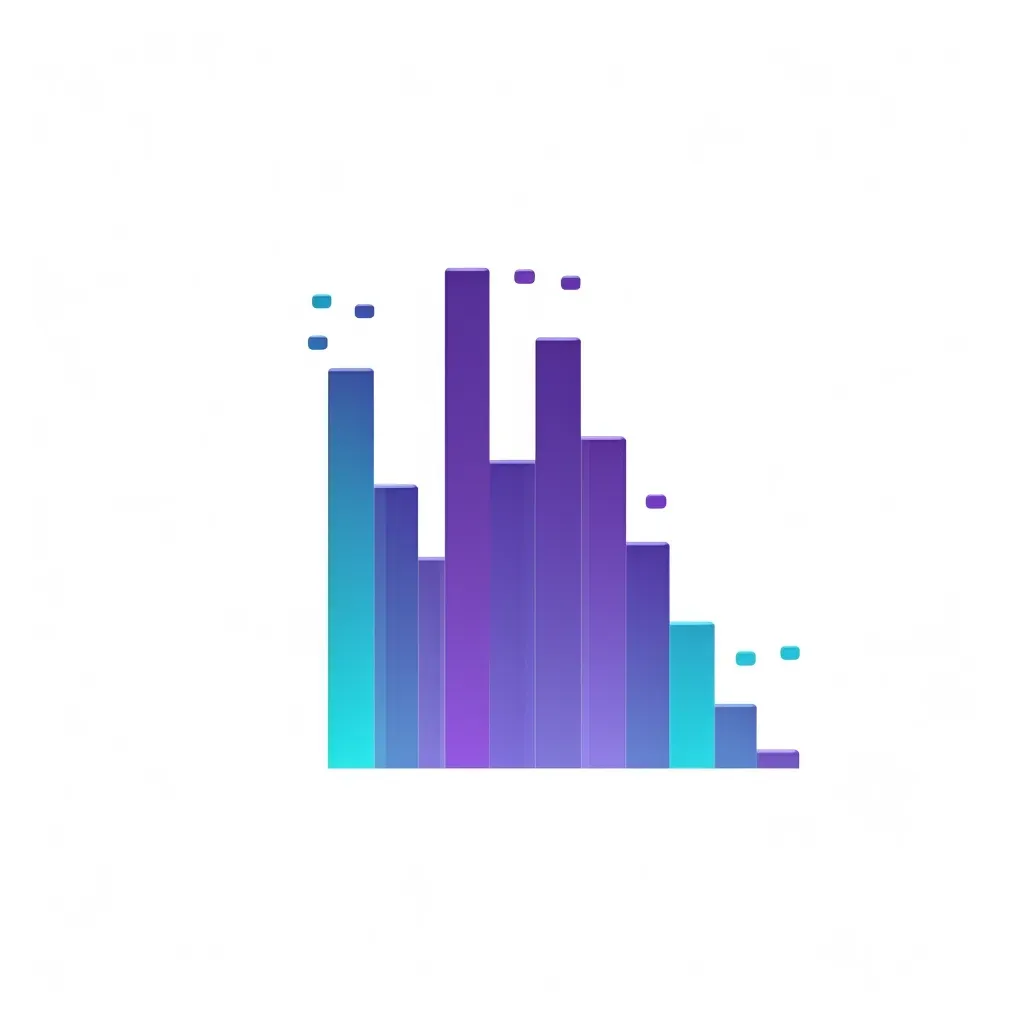 Abstract financial data analytics logo with blue and purple colors on a white background - Image 4