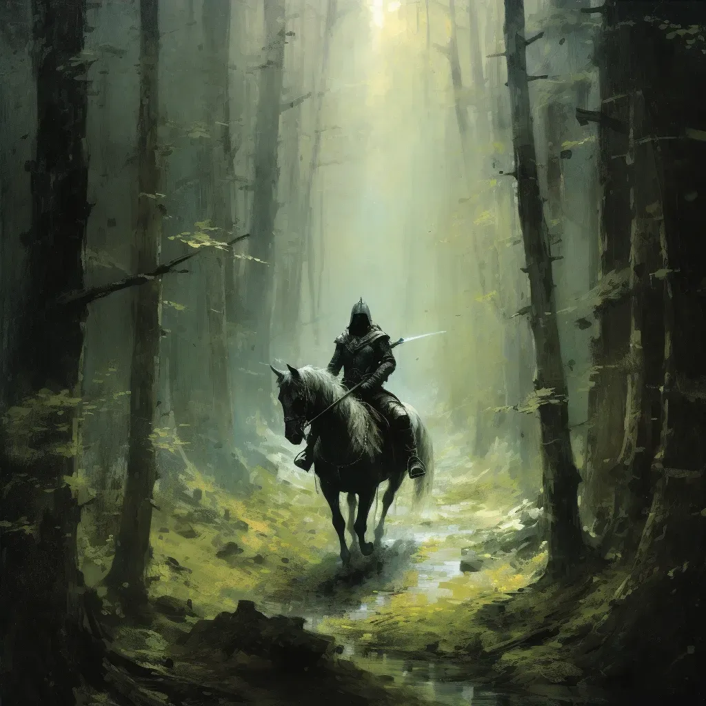 Knight in Mysterious Forest