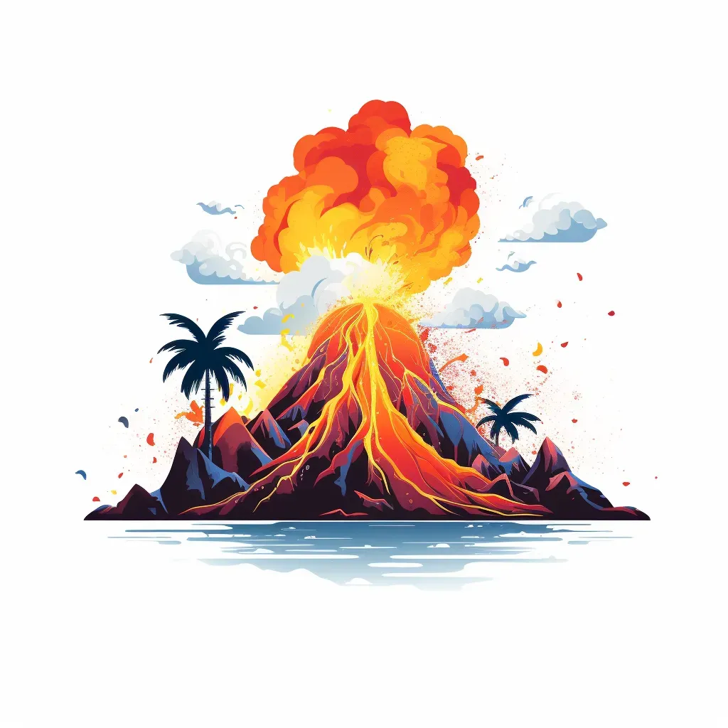 Monochrome volcano eruption logo - Image 3