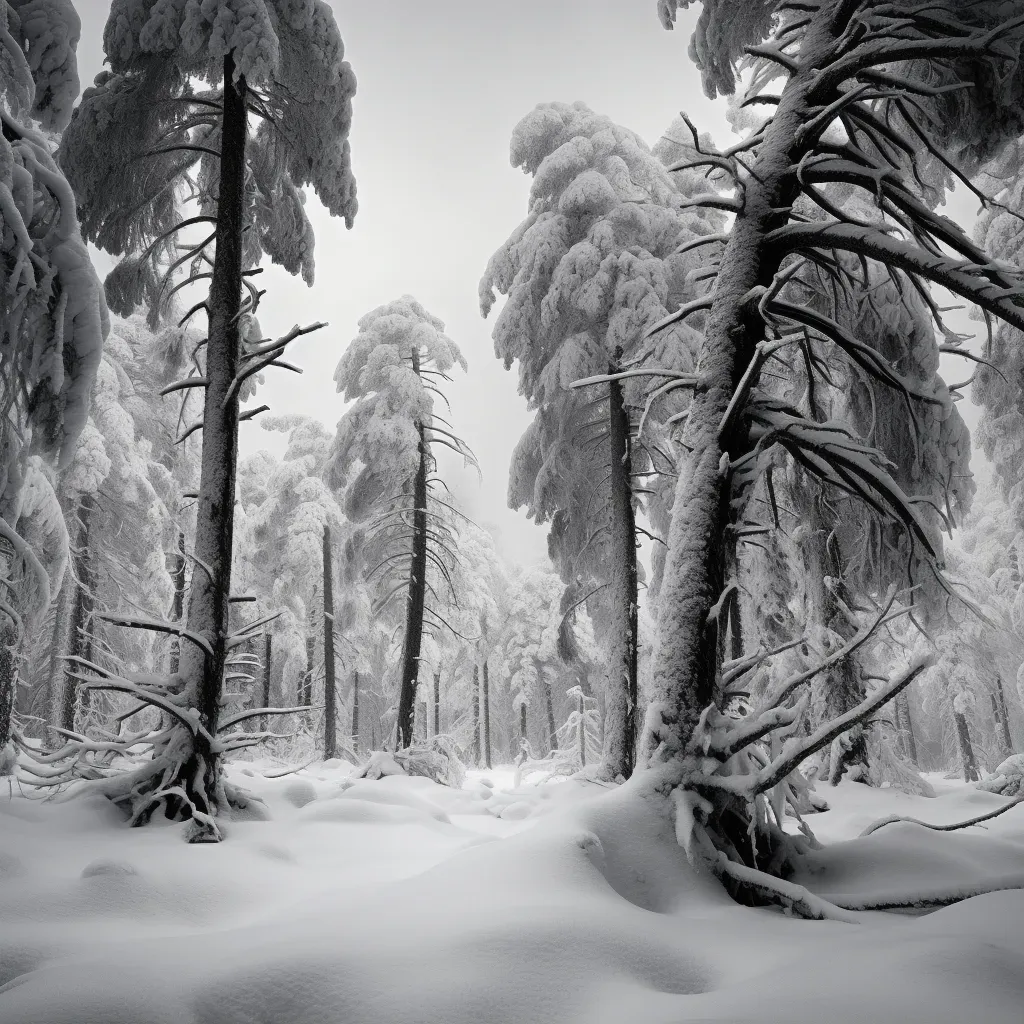 Snow-covered pine forest in winter - Image 2