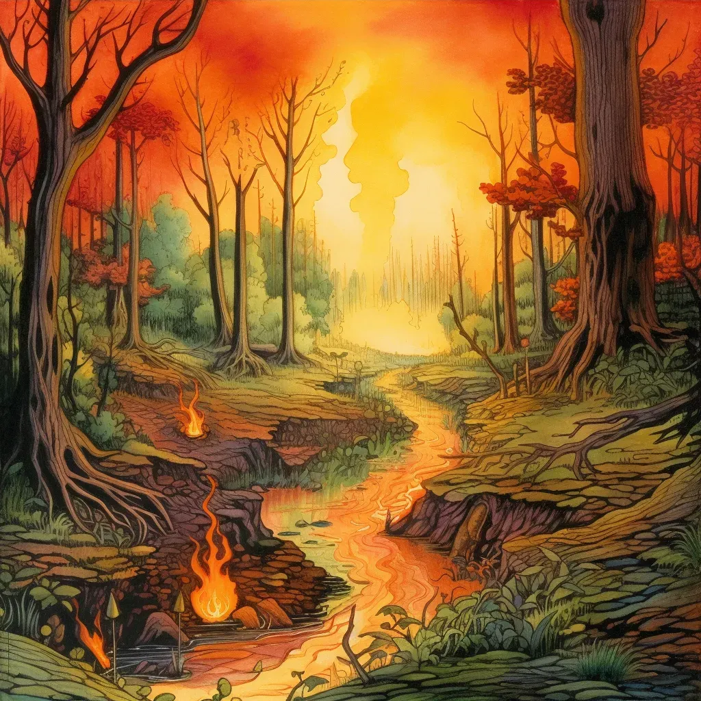 Blazing Forest Oasis