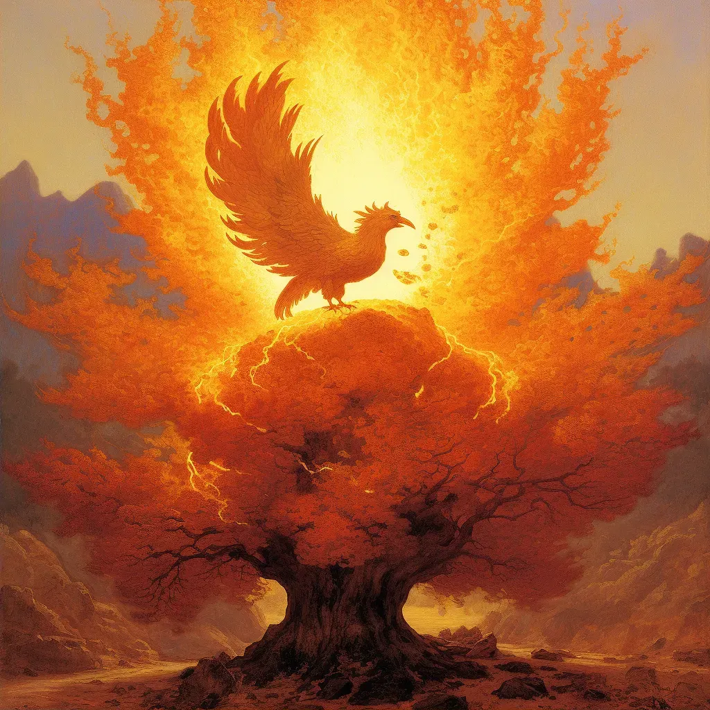 Image of a phoenix rising from ashes, symbolizing renewal - Image 2