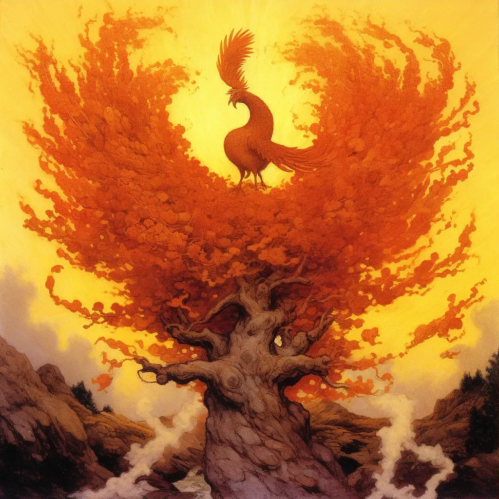 Image of a phoenix rising from ashes, symbolizing renewal - Image 3