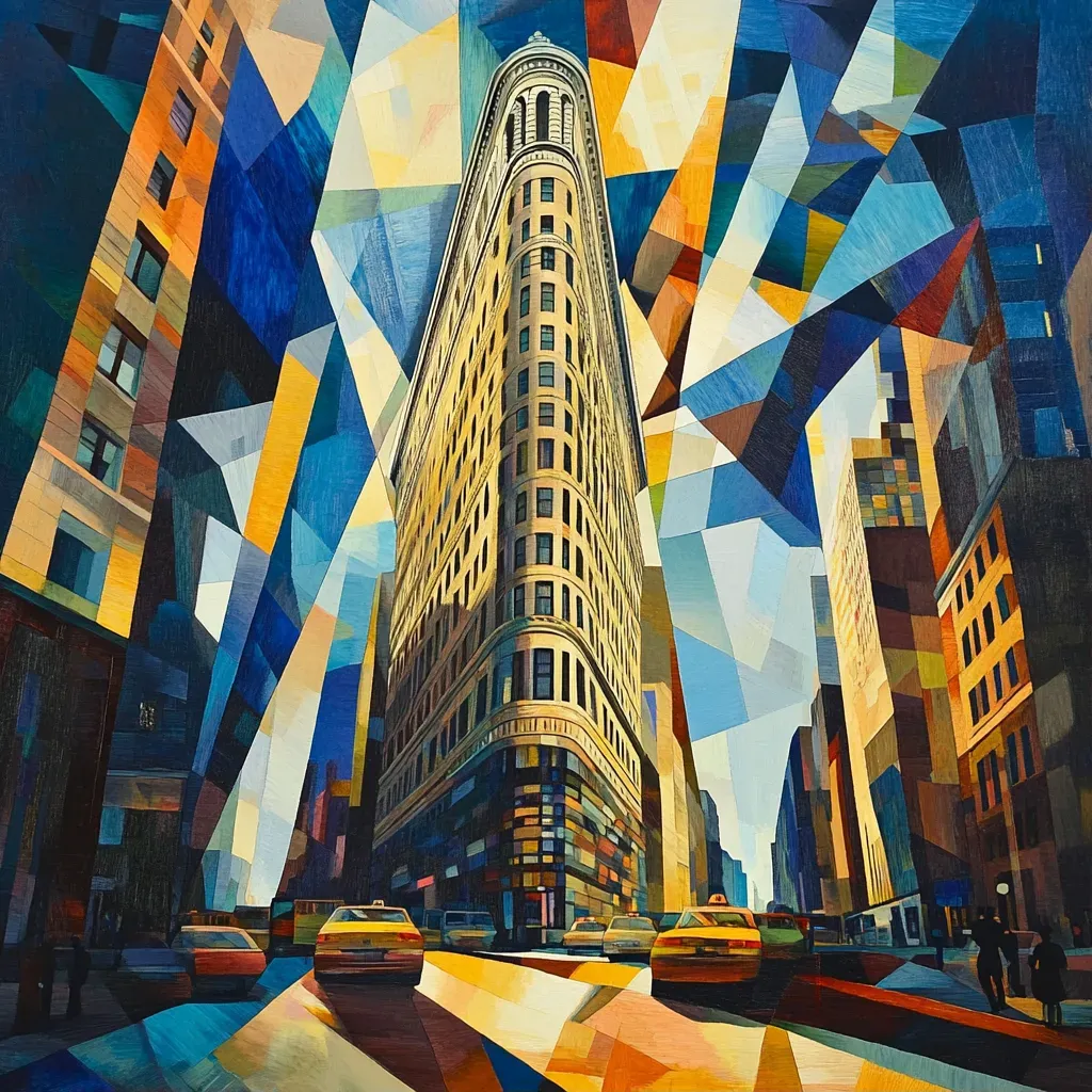 Cubist interpretation of the Flatiron Building in New York City - Image 1