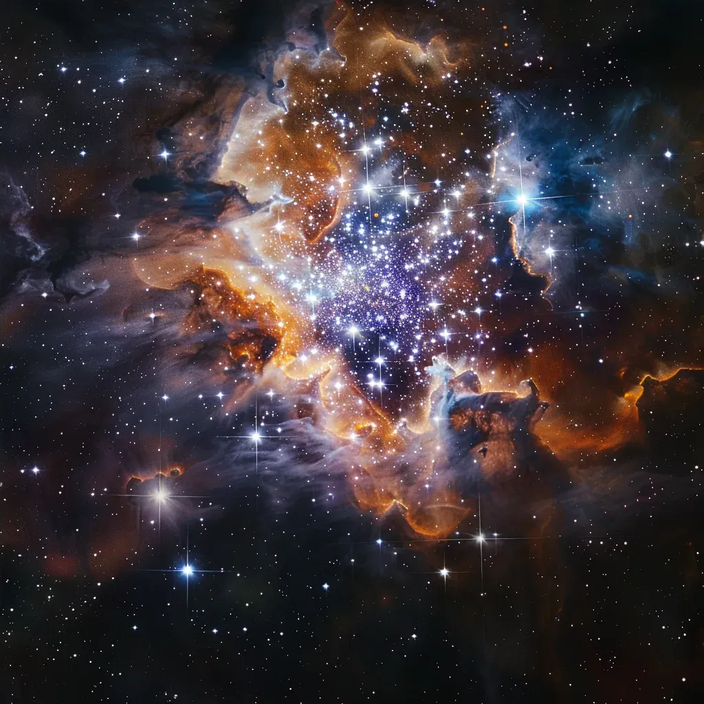 Star cluster in deep space with cosmic elements, shot on Nikon Z9 - Image 4