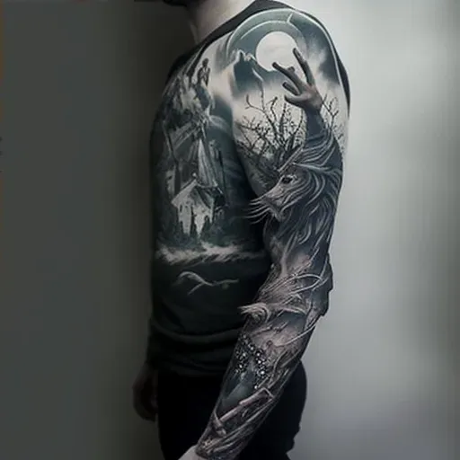 Mythological sleeve tattoo visual saga - Image 4