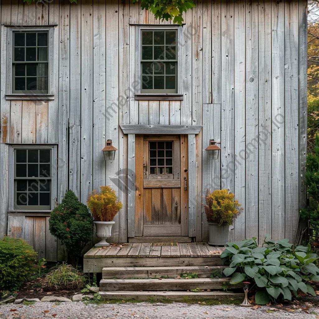 Rustic farmhouse exterior with off-center door on Leica Q2 - Image 1