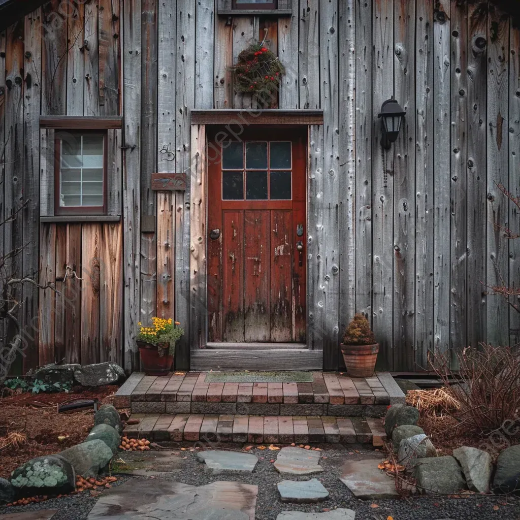 Rustic farmhouse exterior with off-center door on Leica Q2 - Image 3