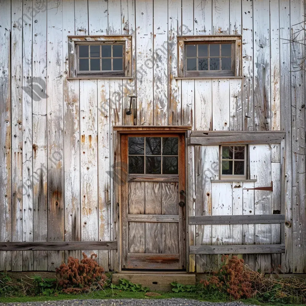 Rustic farmhouse exterior with off-center door on Leica Q2 - Image 4