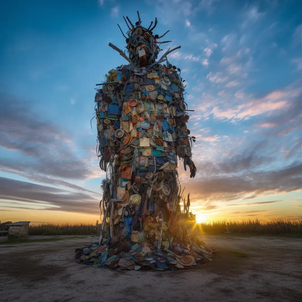 Recycled material sculpture in a public space - Image 1