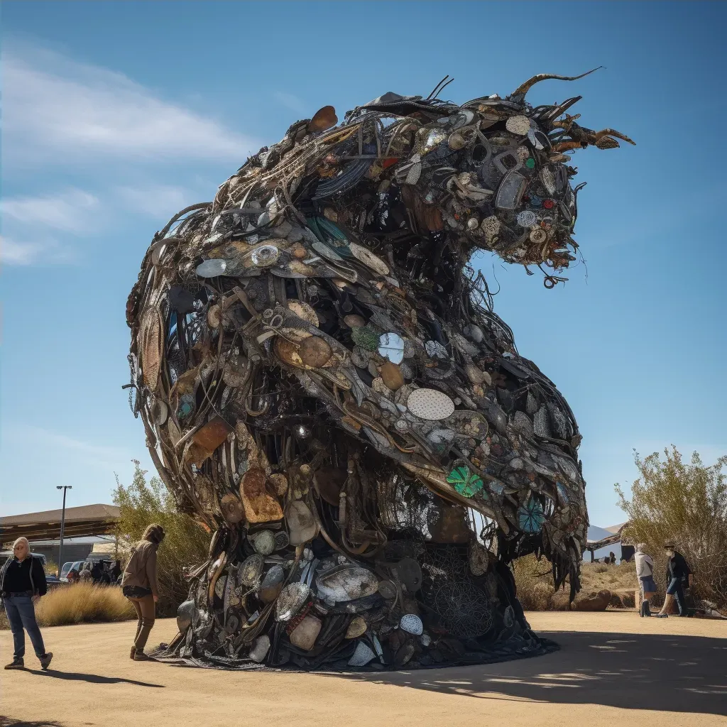 Recycled material sculpture in a public space - Image 4