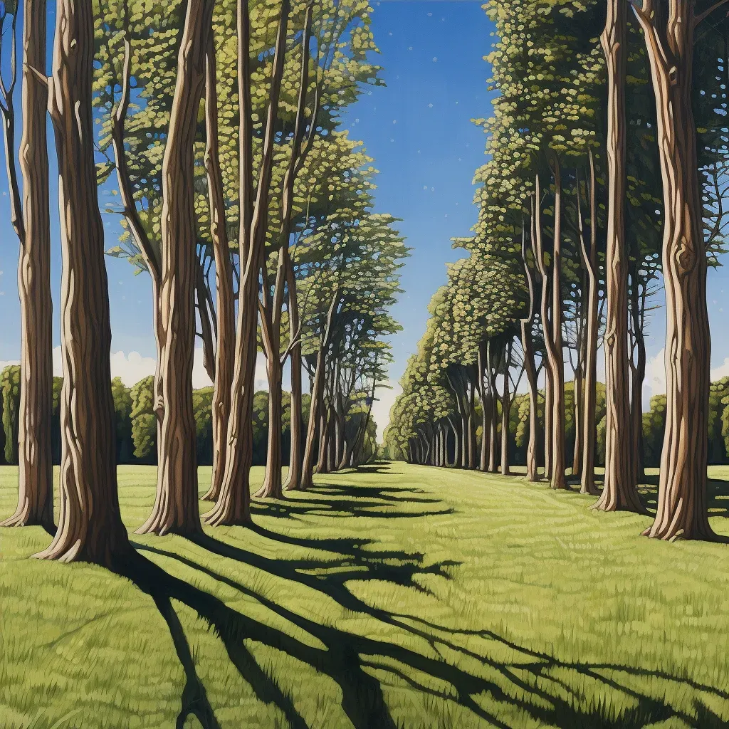 row of trees forming lines - Image 4