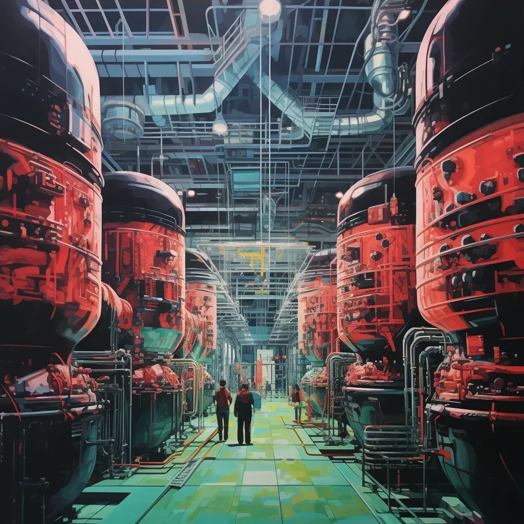 Interior of a nuclear reactor showcasing complex infrastructure - Image 3