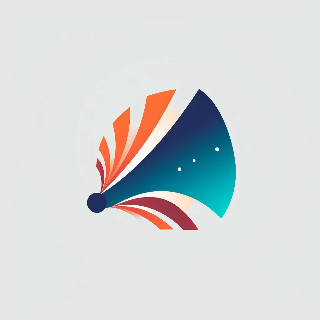 Dynamic financial news logo with orange and blue colors on a white background - Image 1