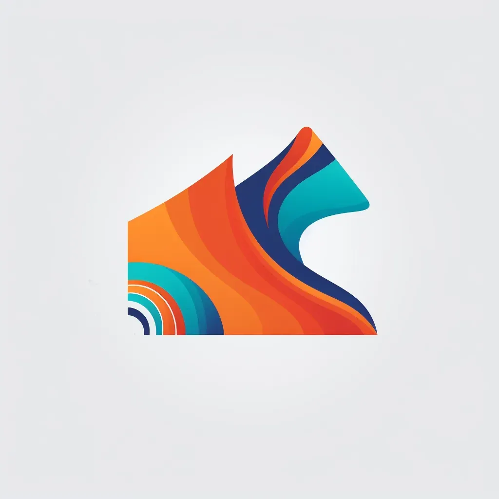 Dynamic financial news logo with orange and blue colors on a white background - Image 2