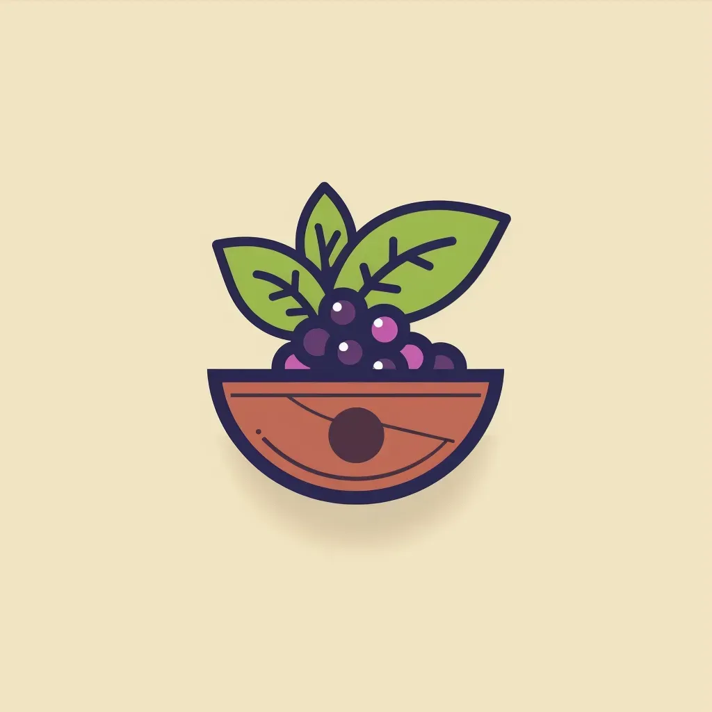 Natural açaí berry logo design in purple and green - Image 3